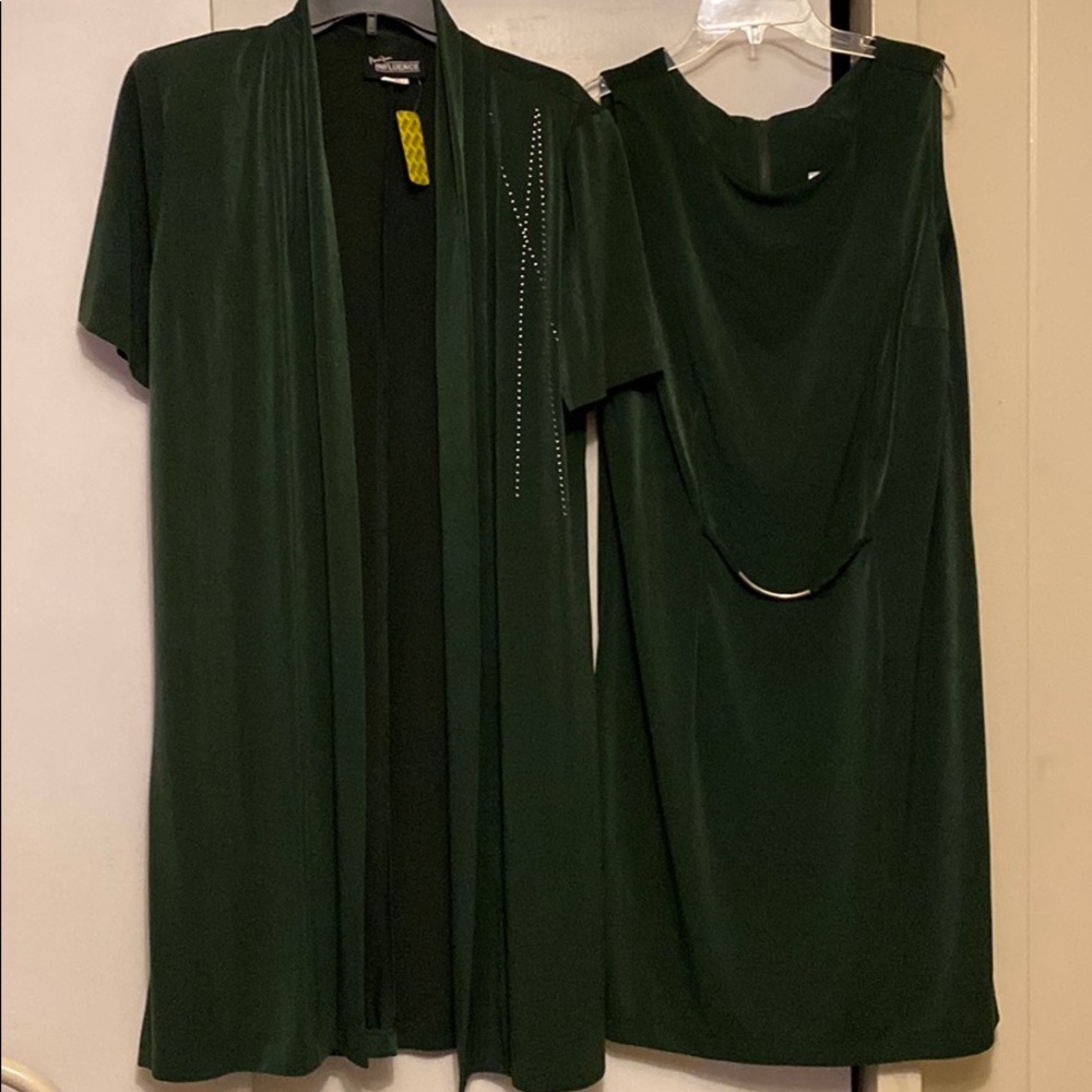 BNWT 2-PC Positive Influence Green Dress Suit
